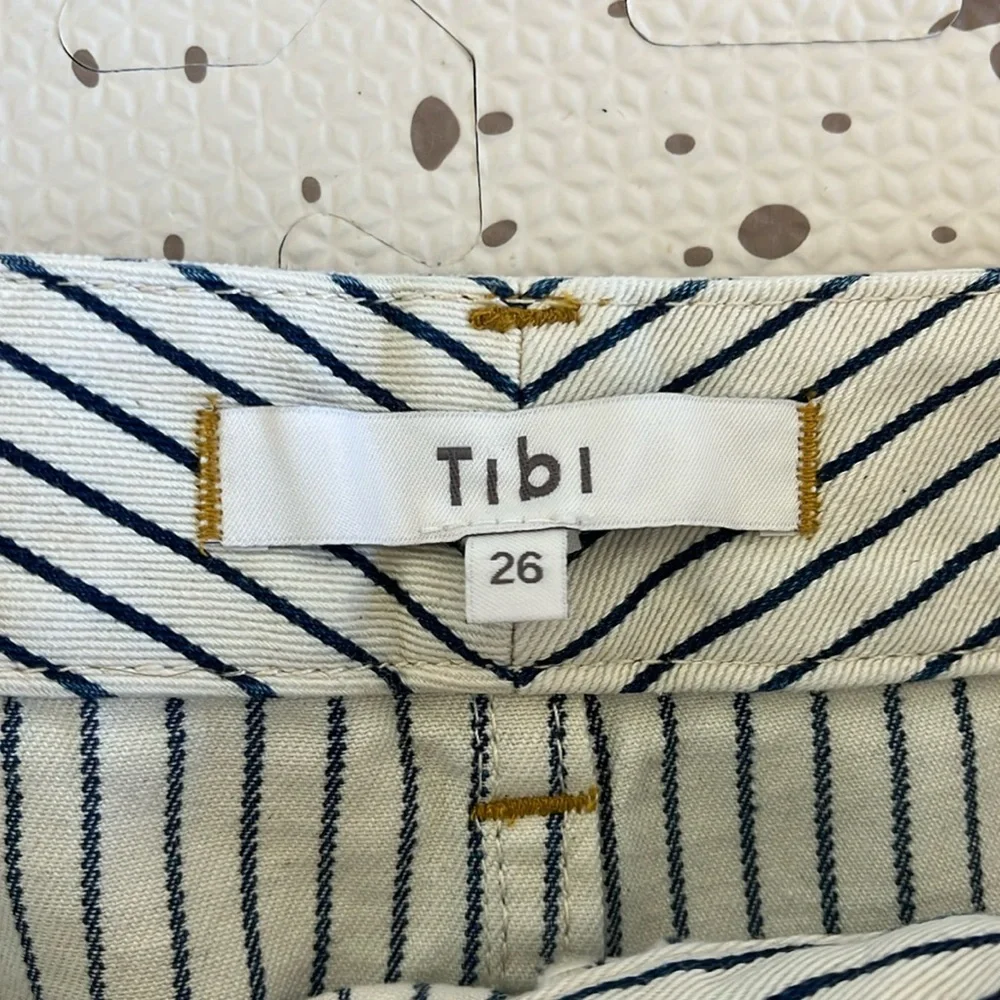💘 TIBI - STONE WASH STRIPED BRANCUSI JEAN - Picture 2 of 7
